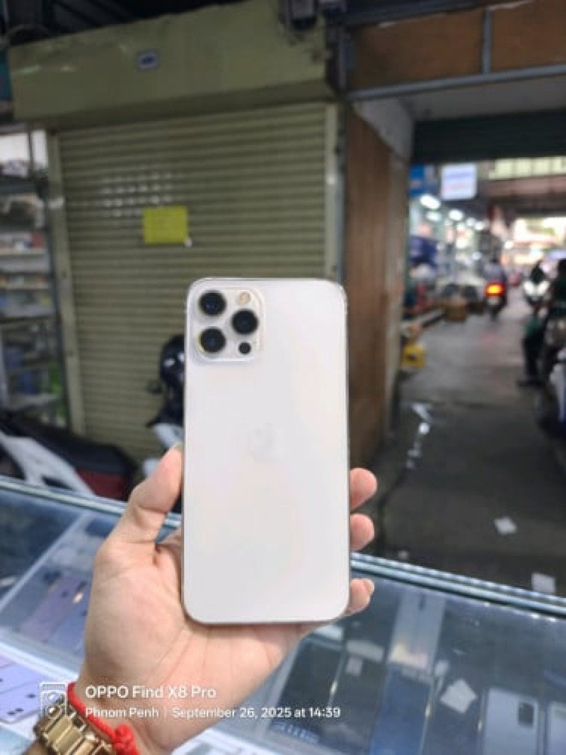 Iphone12pro max 256G LL sim2 esim  ម៉ាសុីមមានស្គេន ដានអេក្រង់